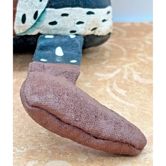 Santa Claus Folk Art Paper Maché Shelf Sitter Primitive‎ Hand Painted Gnome - Picture 6 of 12